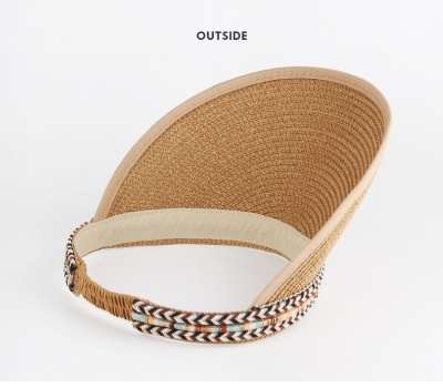 Summer Ladies Fashion Empty Top Outdoor Sunshade Straw Hat