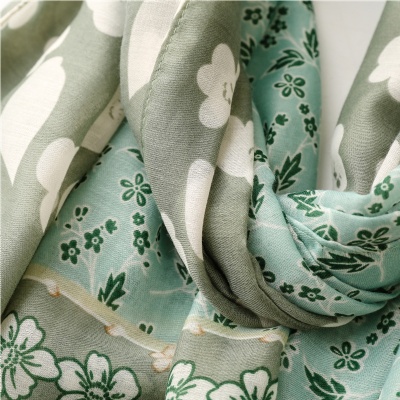 Art color matching travel printing silk feeling scarf
