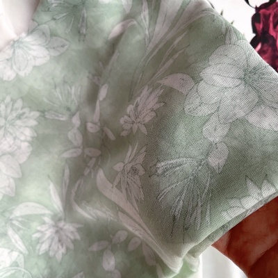 Art color matching travel printing silk feeling scarf