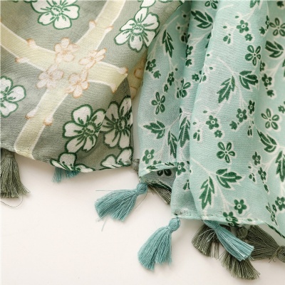 Art color matching travel printing silk feeling scarf