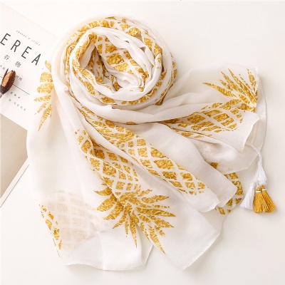 Golden Pineapple Large Gauze Travel Sunscreen Beach Towel