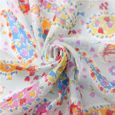 Small fresh flower seaside beach silk Scarf