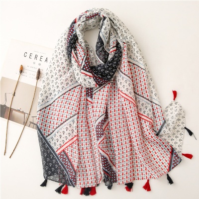 Export Original Single Linen Monochrome Scarf