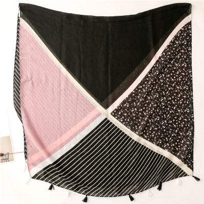Simple and fresh cotton and linen hand-feeling Scarf