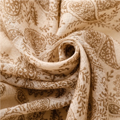 Old Cashew Flower Thickened Warm Shawl Handmade Fringed Silk Scarf