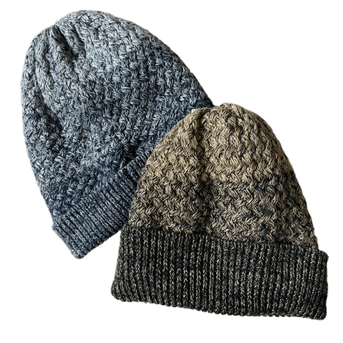 Reflective Yarn Beanie Hat with Gold and Silver Threads for Men Women
