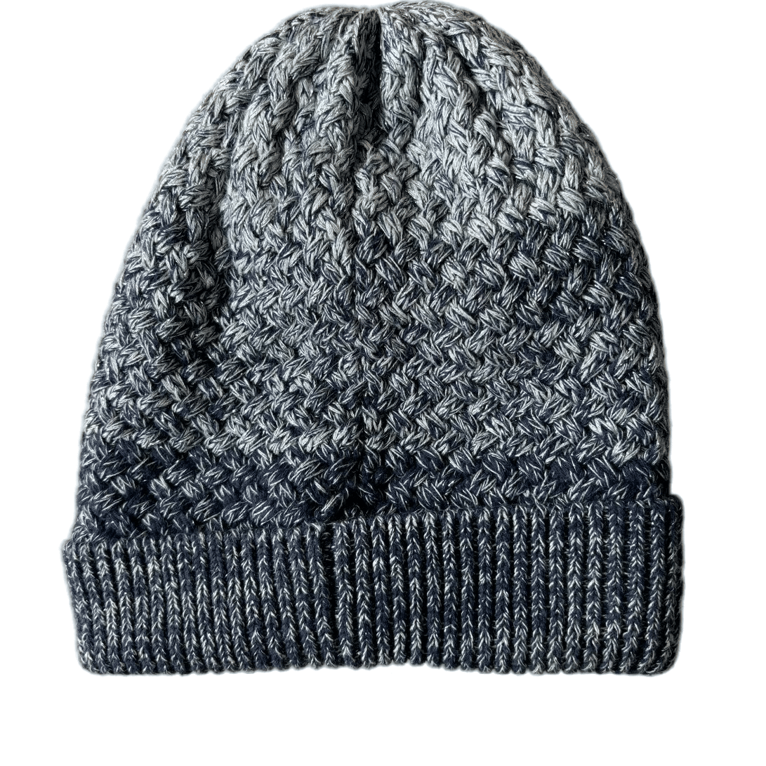 Reflective Yarn Beanie Hat with Gold and Silver Threads for Men Women