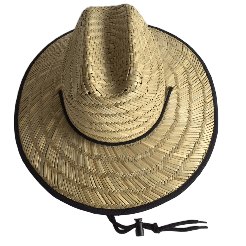 Extra Wide Brim Natural Straw Hat Fishing Hat with Adjustable Strap