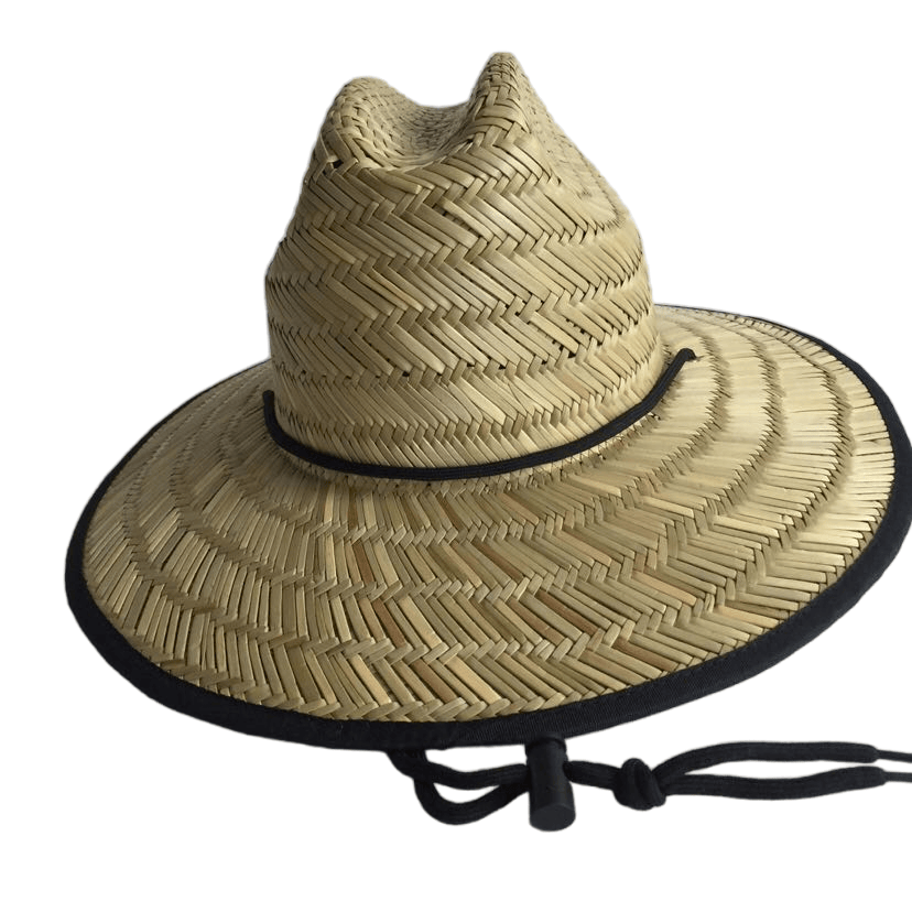 Extra Wide Brim Natural Straw Hat Fishing Hat with Adjustable Strap