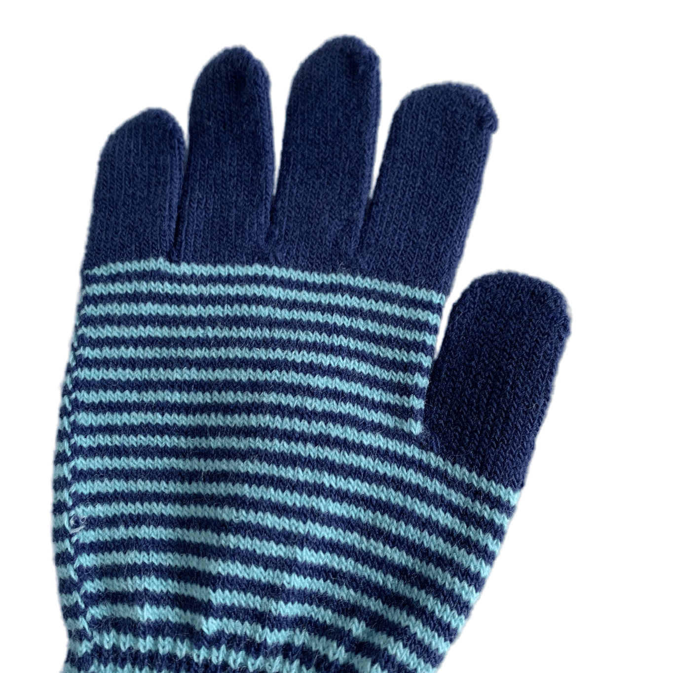 Adult Acrylic Unisex Knitted Stripe Contrast Color Winter Gloves Winter