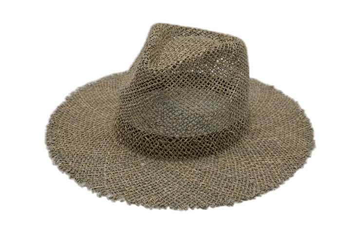 Boho Wide Brim Sun Hat for Summer Vintage Open Weave Straw Hat