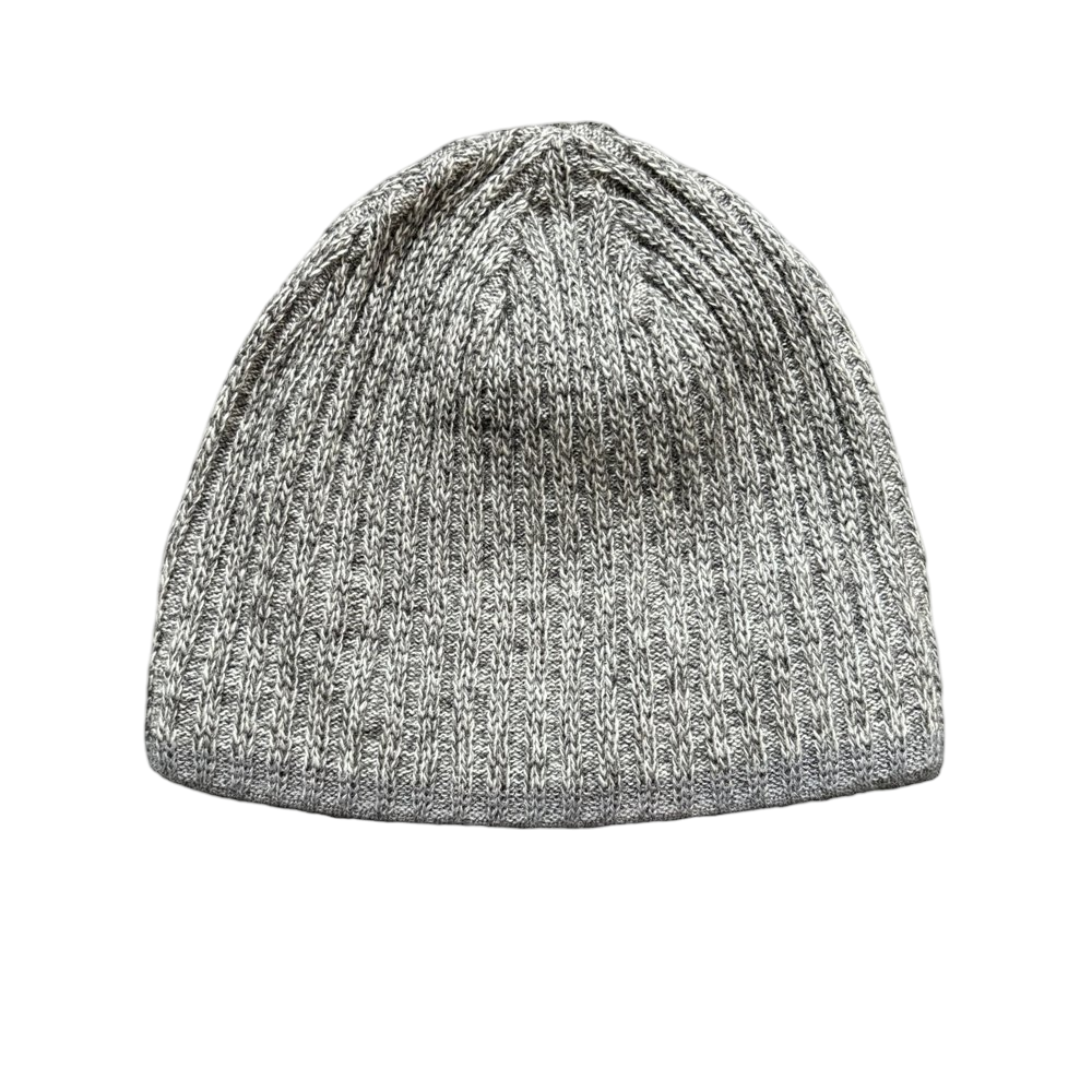 Heather Gray Ribbed Knit Beanie for Men Women
