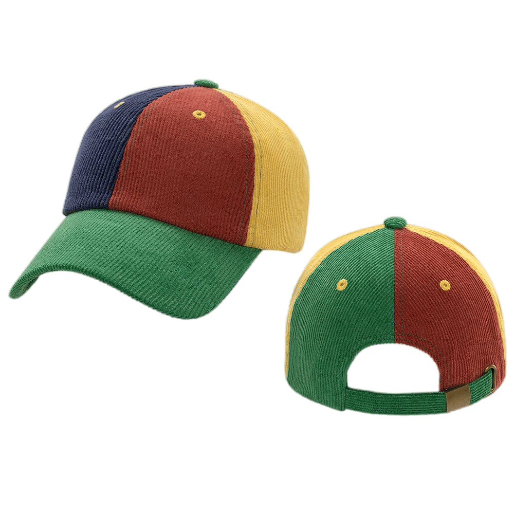 Multicolor Block Corduroy Baseball Cap