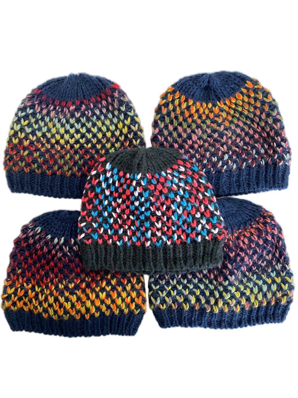 Unisex Colorful Multicolor Gradient Knit Beanie