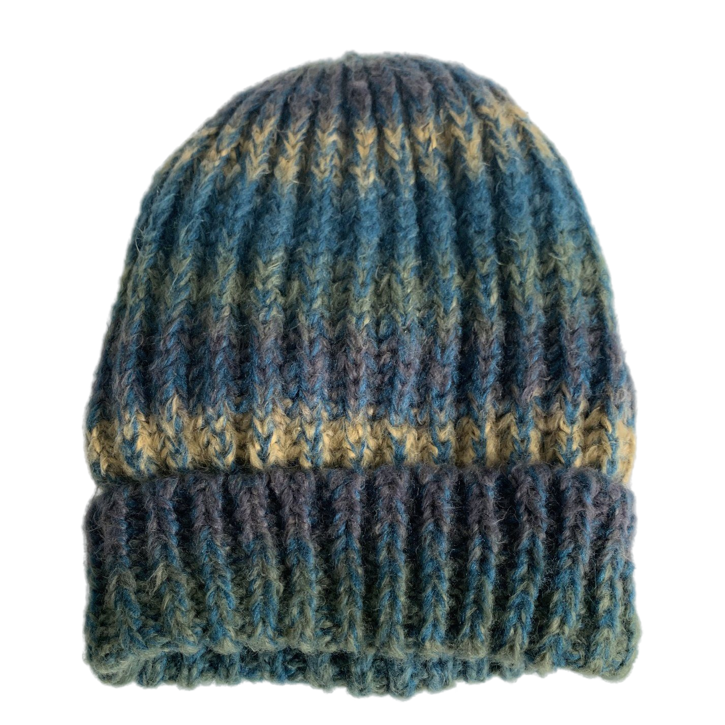 Chunky Marled Ribbed Knit Beanie Warm Skull Cap for Cold Weather
