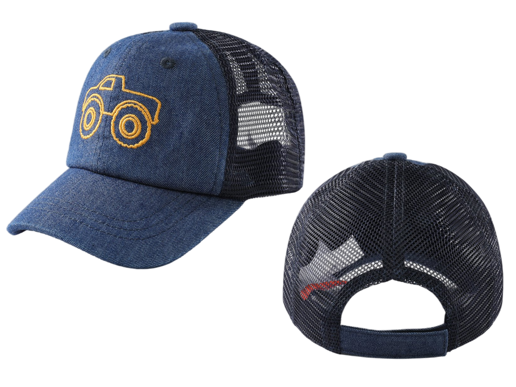 Cute Monster Truck Embroidered Kids Trucker Hat