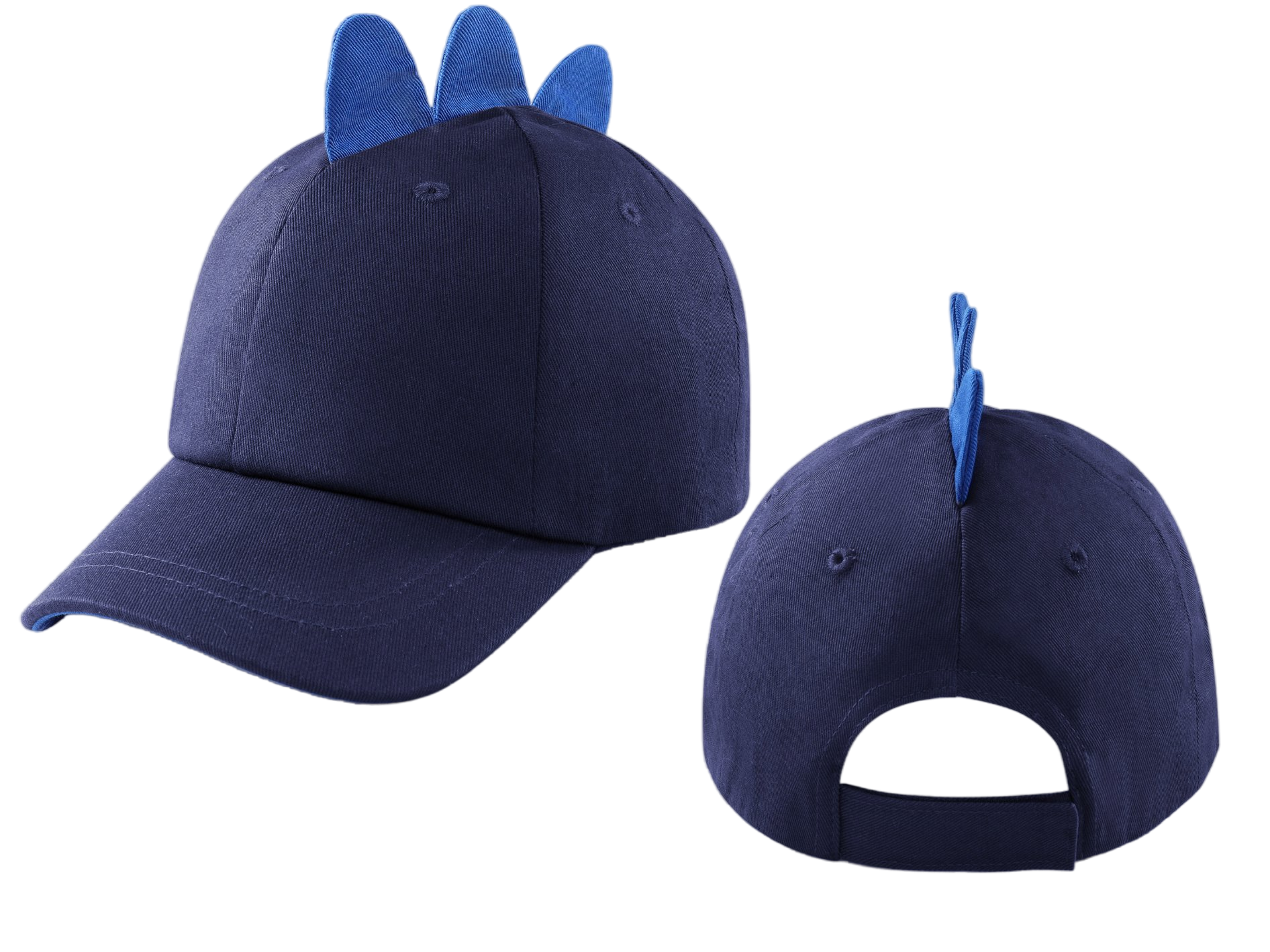 Kids Navy Blue Dinosaur Spikes Baseball Cap