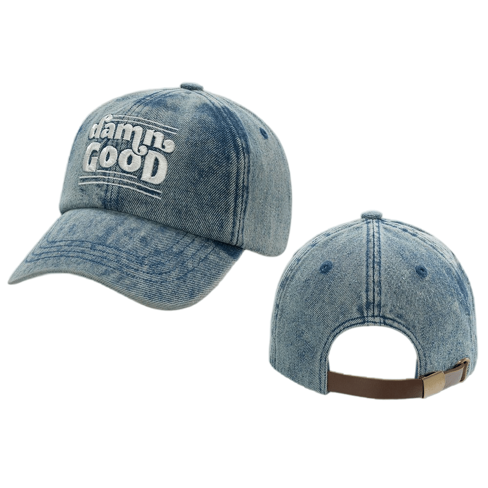 Vintage Distressed Dad Hat with Embroidered Lettering