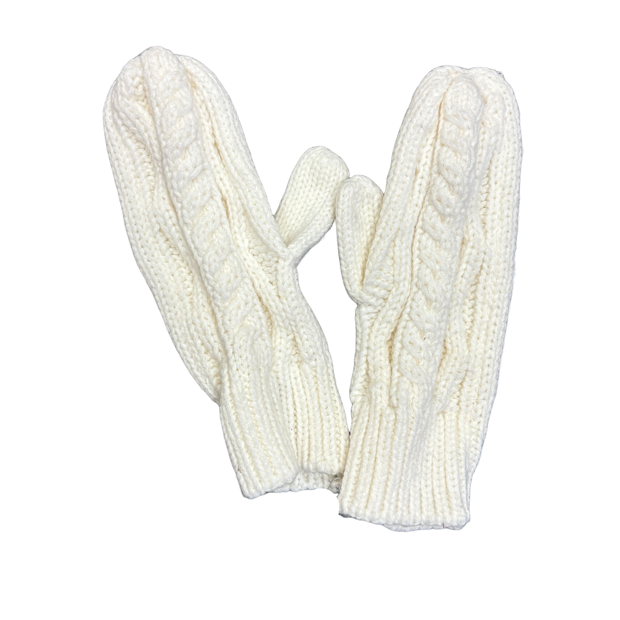 Thick Cable Knit Mittens for Women