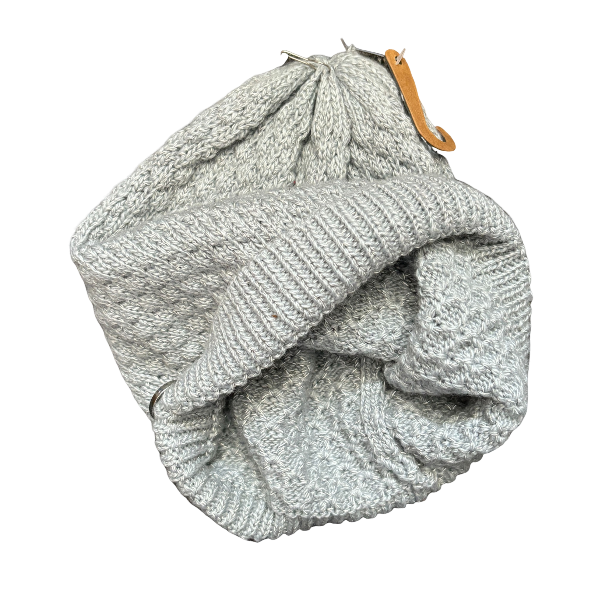 Light Grey Diamond Pattern Cuffed Cap