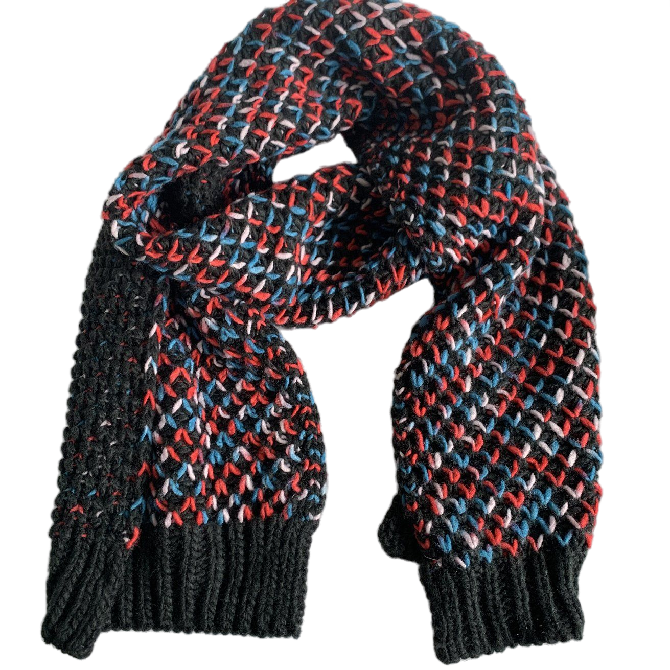 Multicolor Chunky Knit Scarf for Women