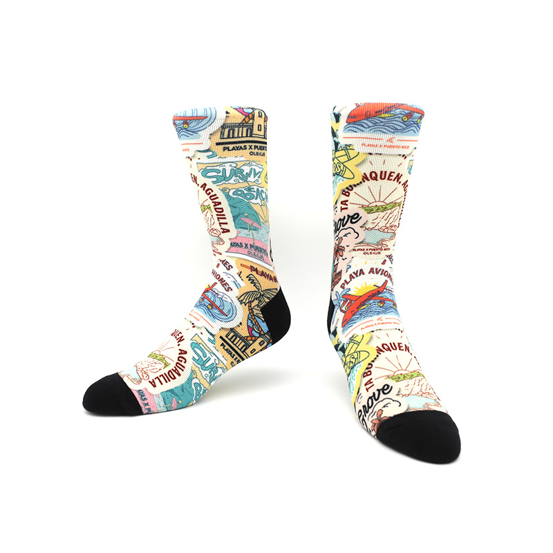 Cycling Print Crew Socks