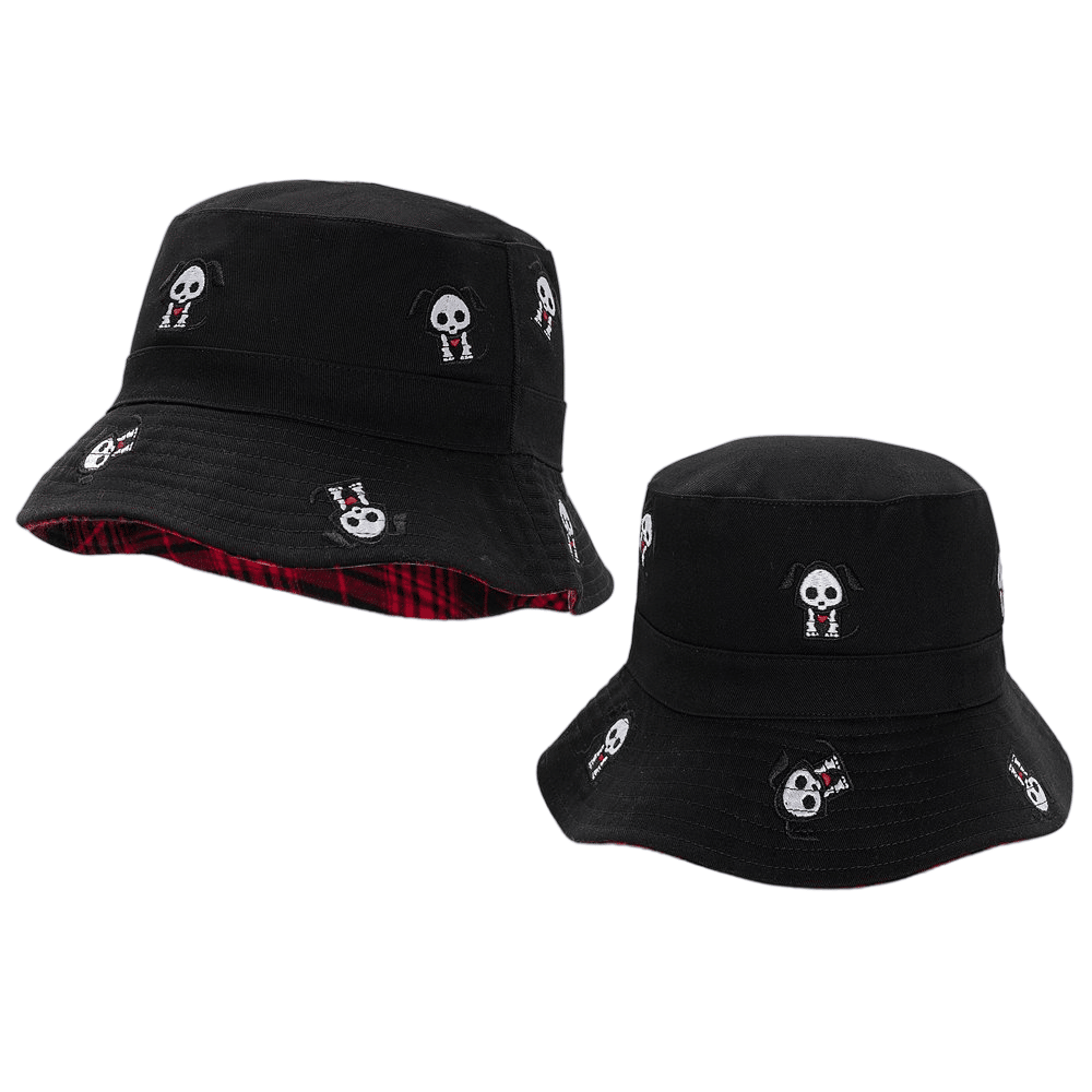 Black Cotton Fisherman Hat
