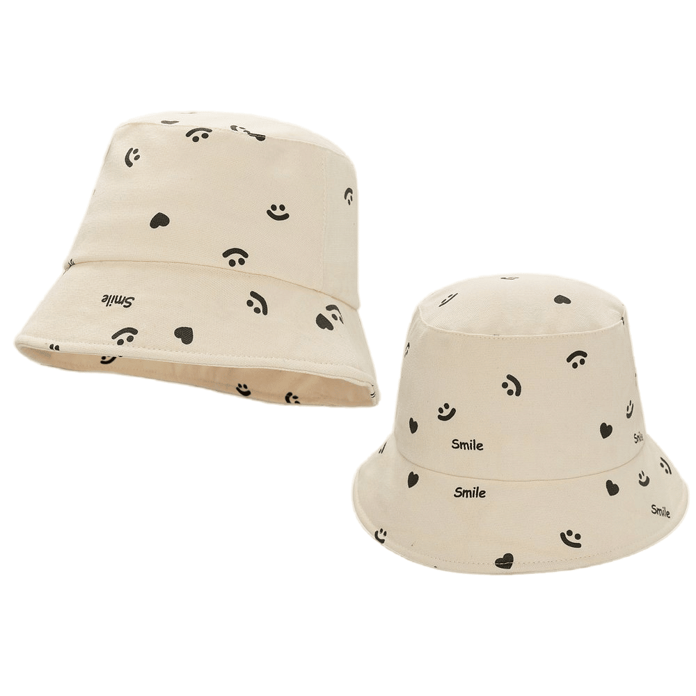 Smile Face Print Bucket Hat