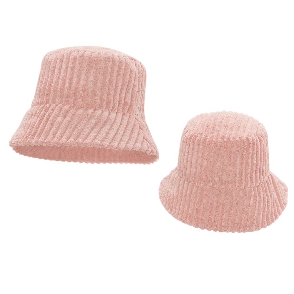 Pink Corduroy Bucket Hat