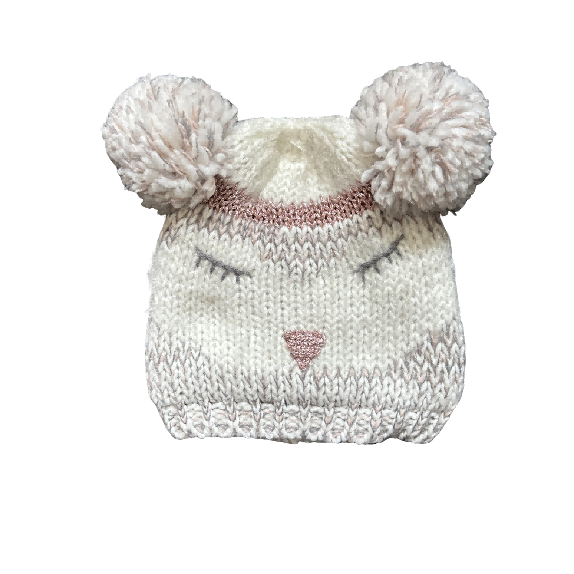 Baby Girls Knit Animal Beanie Hat